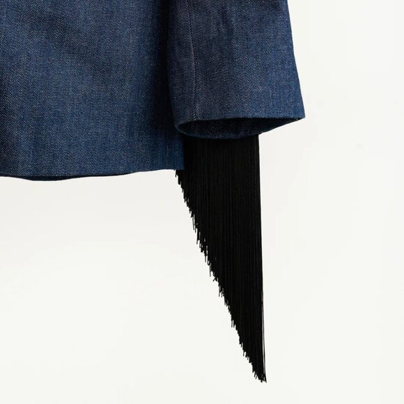 Prada AW/20 Denim Fringe Blazer - Picture 7 of 16